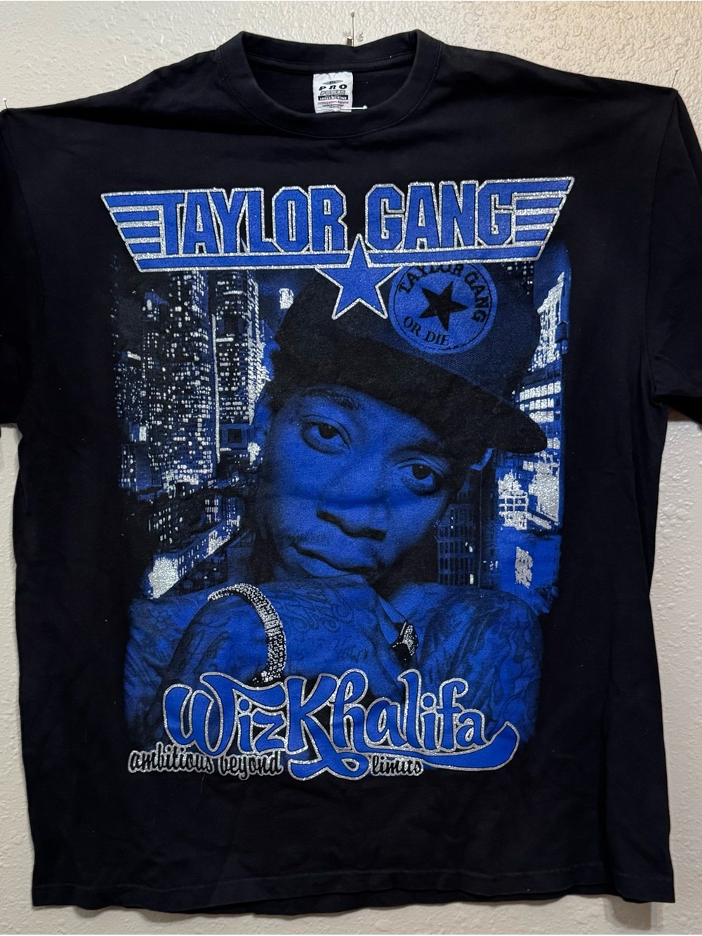 Taylor Black Tee with Blue Wiz Khalifa Graphic